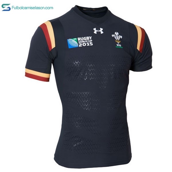 Camiseta Rugby Gales 2016 Negro